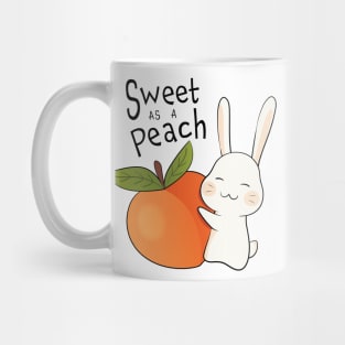 Sweet as a Peach Bunny Mug